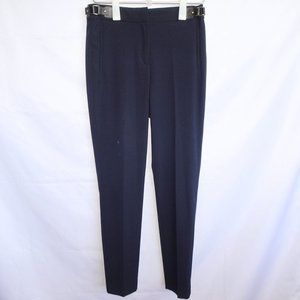 Zara Navy Faux Buckle Dress Pants